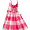 China wholesale dress online 2016 checkered fabric sleeveless dress