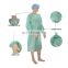 Isolation Gown Fabric Disposable Medical Isolation Gown PPE Level 2 Green