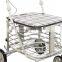 6 wheels folding senior elderly portable adjustable steel basket shopping carts rollator walker with seat