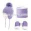 Winter Hats Scarf and Gloves Sets for Kids Toddler Baby Girls Boy Warm Knit Earflap Beanie Fleece Cap