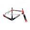 Modify Luxury Real Carbon Fiber Road Bicycle Frame Racing Mountain Bike Rigid Fork and Frameset with Stem D-brake for BB92