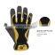 HANDLANDY hot product warehouse PU fabric palm mechanics gloves touch screen finger safety gloves work gloves