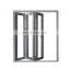Soundproof accordion folding door aluminum alloy double glass folding door