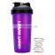 2021 new products top quality leak proof Wholesale small milk glitter gym protein Colorful spice gym protein shaker bottle