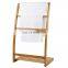 Natural bamboo bathroom 3 layer towel rack free standing bathroom towel rack hot sale household bath towel rack