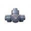 COVNA DN50 2 inch 3 Way T Port 220V AC Motorized Electric PVC True Union Ball Valve with On Off Electric Actuator Plastic Ball Valve