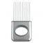 Silver Stainless Steel Onion Holder for Slicing Guide Vegetable Tomato Lemon Meat Holder Slicer Tools Cutter