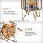 Metal Wire Gold Glass Candle Holder