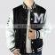 Baseball lettermen varsity jacket for men with leather sleeve custom embroidery patched logo