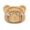 Free Sample Bamboo Kids Plate Feeding Set Wholesale Biodegradable New Design Bamboo Baby Plate With Suction