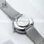 SHENGKE Decent Women SK Watch K0105L  Business Style OL Handwatch Geometric Design Sliver Ultra Wristwatches
