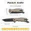 Amazon High Quality Outdoor Multifunctional Folding Knife Camping survival self-defense knife With Flint for Pocket Knife