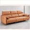 New Modern Minimalist Designer Leather Sofa Straight Row Living Room Three-Position Armrest Folding Multifunctional Sofa
