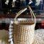 Hot Sale Simple straw bag water hyacinth Handbag for shopping, Woven Tote Bag with Pompom Wholesale Vietnam Manufacturer