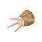 Best Seller 3 Piece Straw Planters with Stand Set Removable Legs Grass Plant stand Storage Basket Plant Holder Wholesale