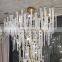 Modern Hotel Large Tree Branch Chandelier Glass Hanging Light Long Chandelier for High Ceiling