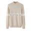 Classic Mongolia Women's 100% Cashmere Pullover High-Neck Sweater with Casual Style Solid Pattern Crew Neck for Winter