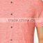 Coral Linen Textured Men's Shirts Summer Cool Button Up shirts                        
                                                Quality Choice