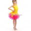 High level kids professional competition latin dance costume for girls Bright drill tassel Latin dance skirt