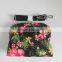 2016 new design ladies flower shoulder bags with double zipper closure