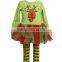 Latest autumn clothing sets wholesale boutique long sleeve top with red ruffles and stripe pants girls christmas sets