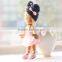 Stuffed Brwown Ballet Doll with black Hair Done in a Bun/ Pink Ballet Clothes Rag Doll