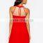 Sunshine red lady halter camisole skirts designs dress apparel suppliers