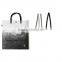 2016 China factory price Eco Kraft Paper Tote Bag black&white Foldable Shopping Bag 