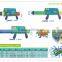 4Head Spray WATER GUN(55*17.5*4CM)(6PC/DISPLAY), Drift PLay water cannon