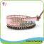 New arrival gemstone bracelet bangle pearl with leather                        
                                                                                Supplier's Choice
