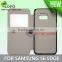 Sublimation blank plastic and leather material flip case for Samsung S6 edge