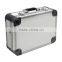 Hard Metal Silver Travel Briefcase With Shoulder Strap Aluminum Camera Case