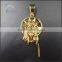 cheap new design hip hop plated gold necklace jesus pendant