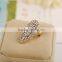 Factory wholesale fully-jewelled rhinestones alloy finger nail ring jewelry
