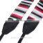 Leather Camera Strap Shoulder Neck Striped Grey White Red Black For DSLR LE-03