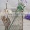 Decorative Glass Flower Planters With Wire Mesh Basket