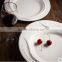 Wholesale customize white porcelain dinner plates and dishes for wedding restaurant