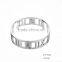 Unisex 316L Stainless Steel High Polished and Quality Letter Metal Bangle
