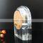 New design decoration favor crystal clock on desktop