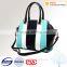 Guangzhou handbag market wholesale bag color strip fashion handbag for ladies