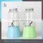 High Quality Colored Stand Glass Beverage Dispenser 5L Glass Storage Jar Embossed Juice Glass Jar With Tap