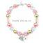 Newest Infant Girl Kids Necklace Bubble Gum Chunky baby Necklace Wholesale Cheap Baby Girls Chunky Necklace With Pink Hairband