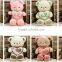 Lovely Cartoon Birthday Present Beige White Purple And Pink Loving Heart Plush Teddy Bear Toy Doll
