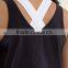 Custom Plain 95% Cotton 5% Spandex Black and White Tank Top Women