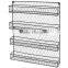 Black Mesh 4 Tiers Wall Mounted Spice Jar Organizer