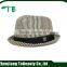 black and white checked felt hat for male