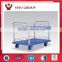 vertical two front door collapsible logistics trolley, hand push moving cart