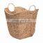 Water Hyacinth Wicker Basket with Handles