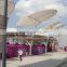 wind proof FERRARI PVC coated tensile fabric architecture plaza awning in Malaysia