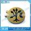 Gold plated metal branch pattern design Ball Marker